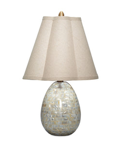 capsule table lamp - mother of pearl