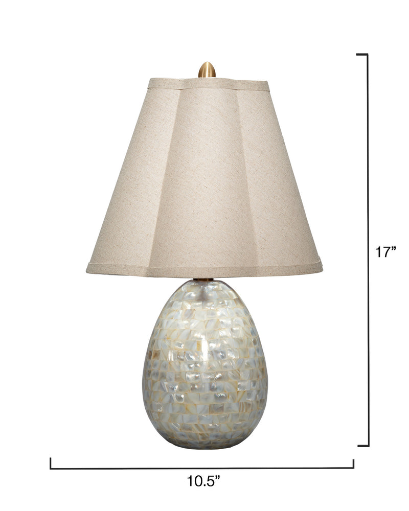 capsule table lamp - mother of pearl