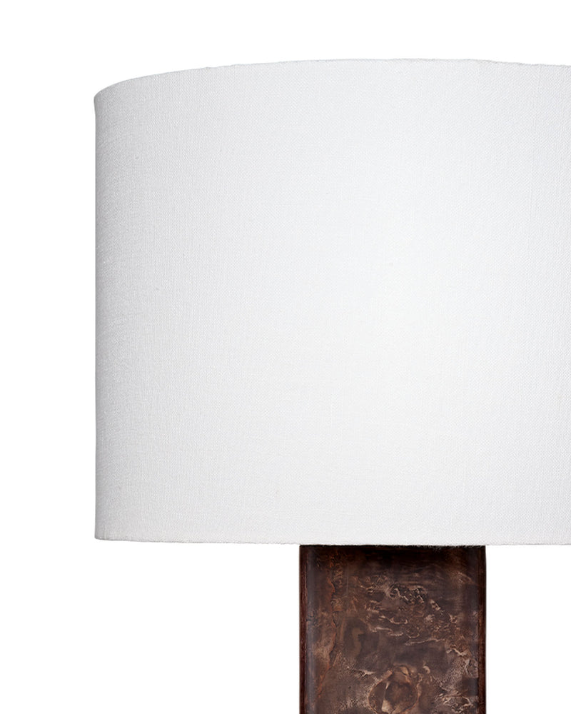 preston table lamp - burl wood