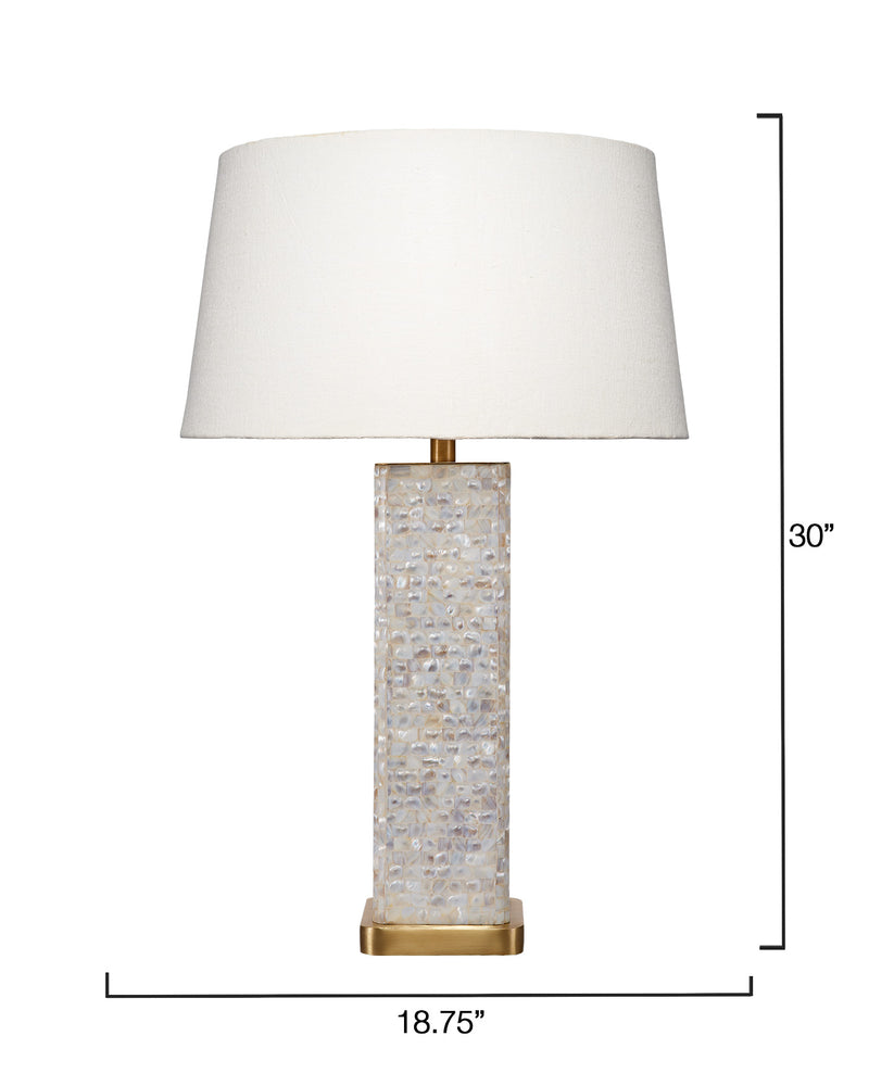 preston table lamp - mother of pearl