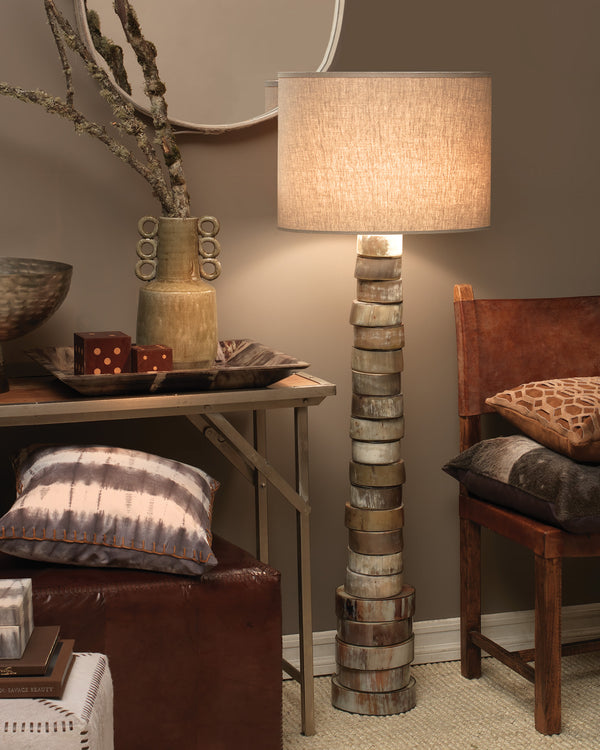 Stacked Horn Floor Lamp