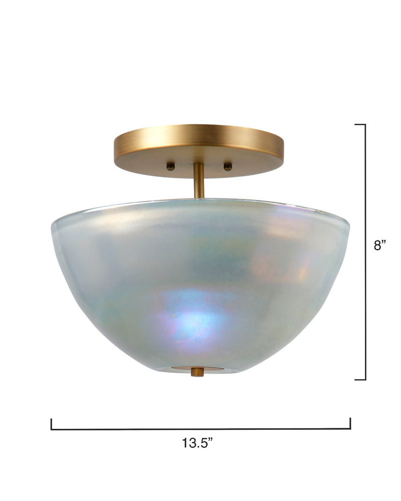 vapor bowl semi-flush mount