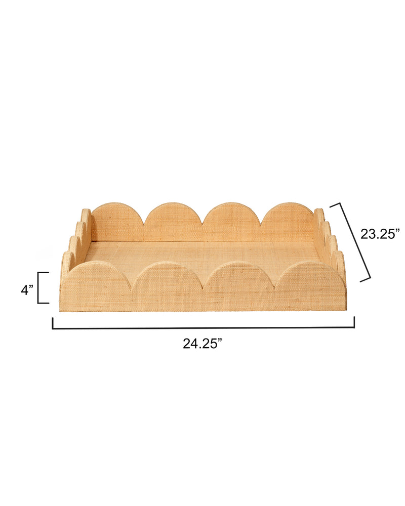 wonderland scalloped tray