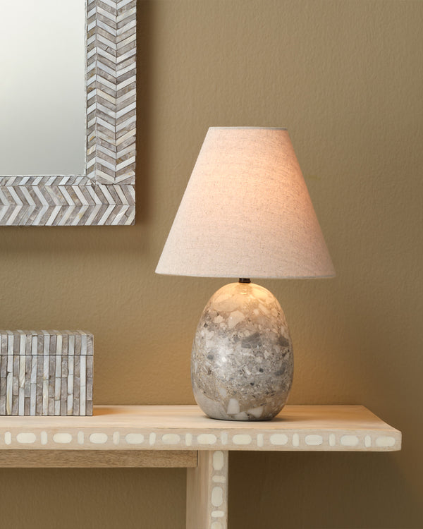 Capsule Table Lamp - Travertine