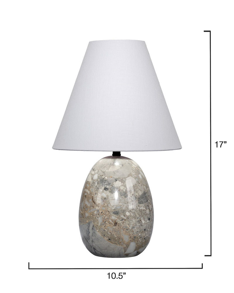 capsule table lamp - travertine