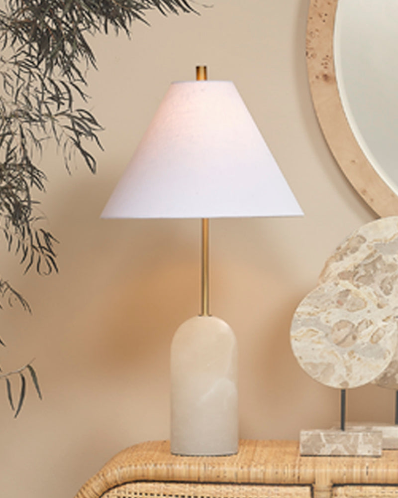 holt table lamp - alabaster