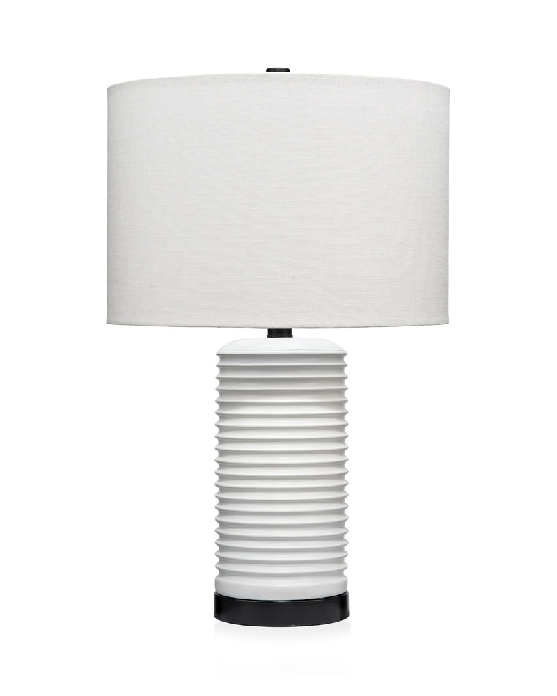 furrowed table lamp