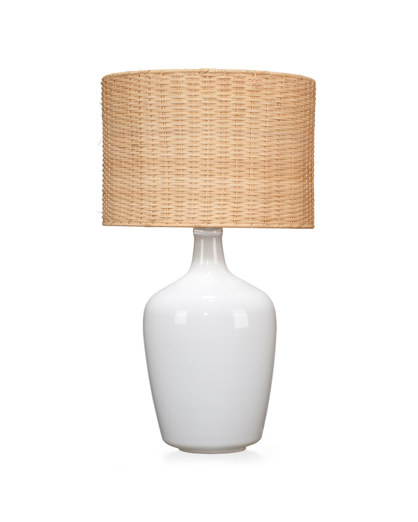 Plum Jar Table Lamp - White