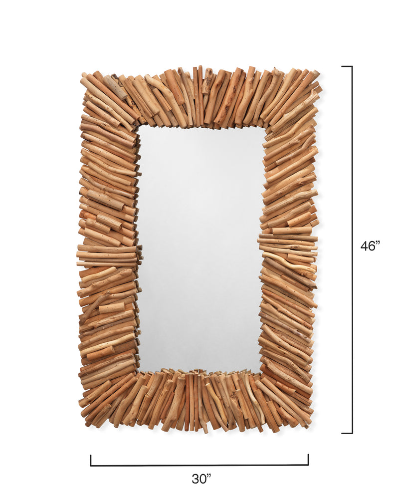 driftwood rectangle mirror